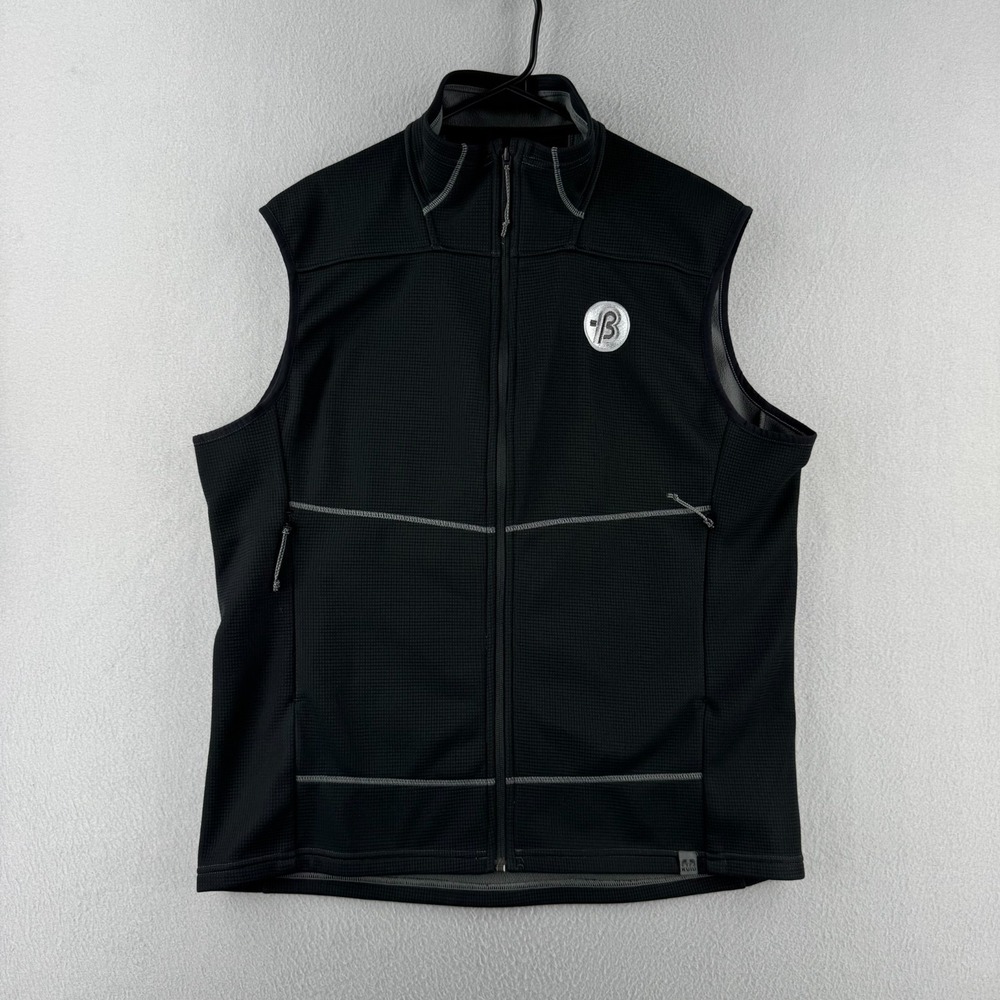 Kuiu Peloton 240 Vest Mens XL Black Full Zip‎ Hunting Grid Fleece Outdoor Hiking